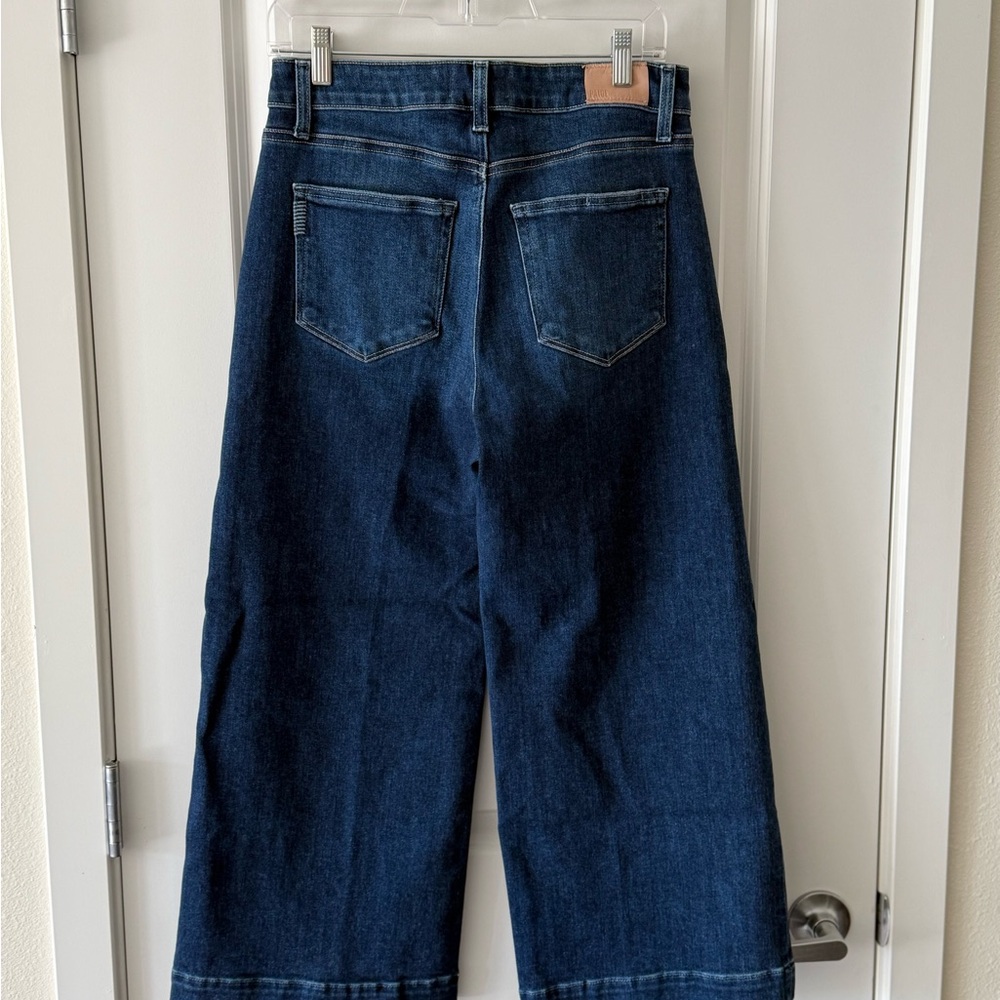 Paige Wide Leg 29P Anessa - Blue Wide-Leg Denim Jeans